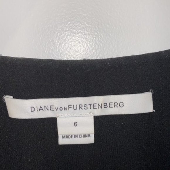 ~Diane von Furstenberg Julian Two Beaded Silk Wrap Dress Black Sz 6 *EUC* $789 - Picture 9 of 15